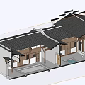 Ancient Chinese Architecture Traditional Design With Black Tiled Roof And Courtyard Structure