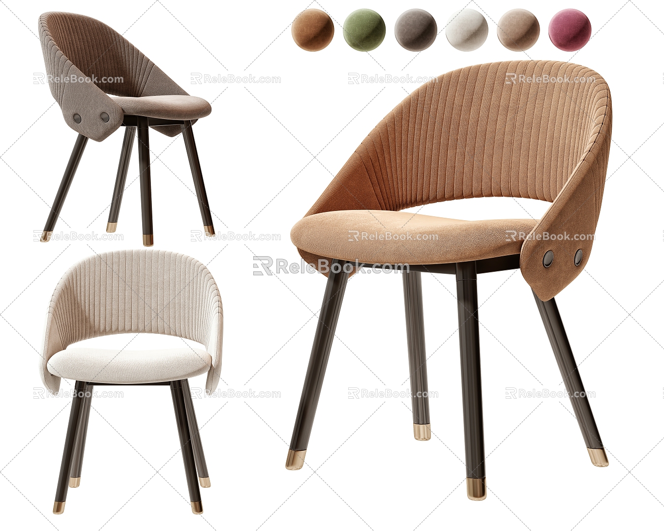 Single Chair Dining Chair 3d model