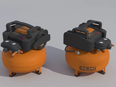 CLTECH Industrial Air Compressors In Orange And Black For Workshop Use 3d model