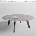 Round coffee table 3d model