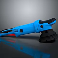 Blue Angle Grinder Power Tool With Black Handle Red Accents And Ergonomic Design