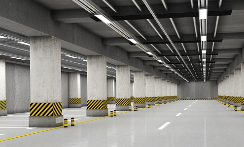 Modern Parking 3d model