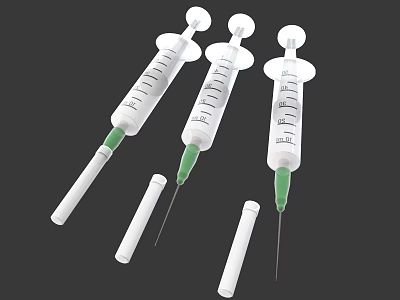 Essential Plastic Disposable Syringes with Sterile Needles for Home Medical Use 3d model