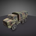 Military Camouflage Transport Truck With Covered Cargo Bed And Heavy Duty Design