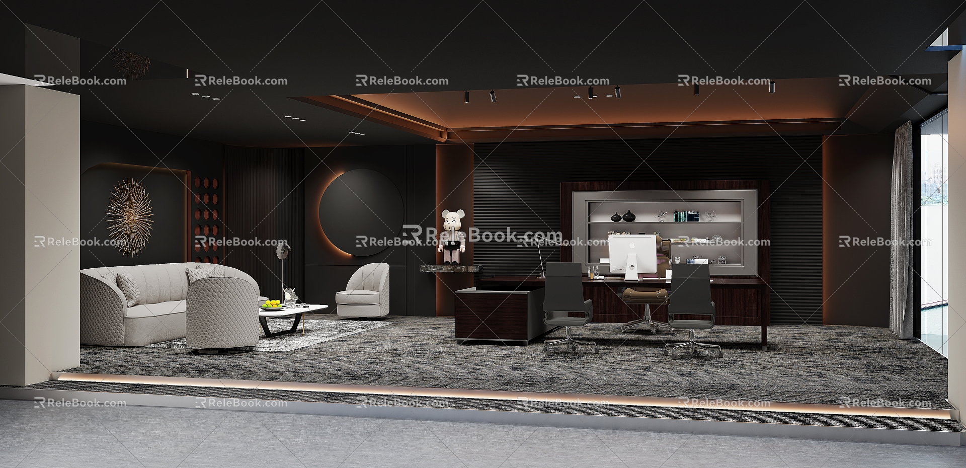 Dark Office 3d model