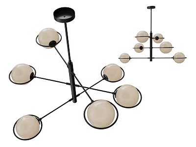 Modern Chandelier Art Chandelier Spherical Chandelier 3d model