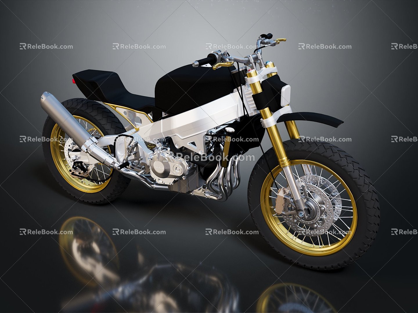 Motorcycle Two-wheeled Motorcycle Cross-country Motorcycle Road Race Motorcycle Motor Vehicle Transport 3d model