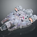 Detailed Futuristic Spaceship Model Showcasing Sleek Structure Metallic Finish And Engines