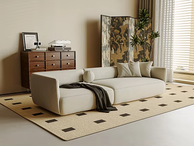 Middle-style multiplayer sofa 3d model