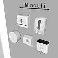 Minotli Public Facility Accessories With Wall Mounted Tissue Holders Soap Dispensers And Window Blinds