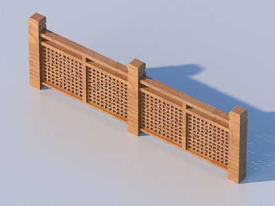 Railing Guardrail Fence 3d model