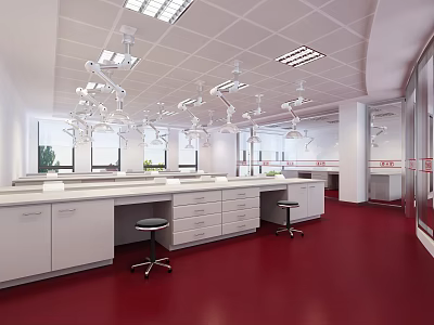 Modern laboratory gas phase chamber diagram 3d model