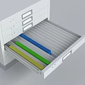 White Filing Cabinets With Multiple Drawers And Compartment Storage Design