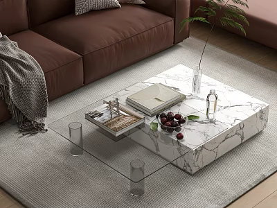 Modern coffee table sofa 3d model