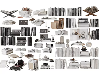 Modern Books 3d model
