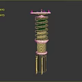 Modern shock absorber buffer spring tool 3d model