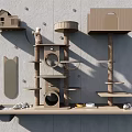 Modern cat climbing frame 3d model