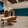 Chen Wu Black Bandage Store Interior With Product Shelves And Logo