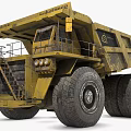 Caterpillar Yellow Large Mining Dump Truck With Big Tires And Heavy Duty