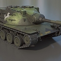 Tank KpfPz70 World of Tanks Low Face Number Low Model Simple Model Game Sub-era Film and Television Level Super Realistic High Precision 3d model