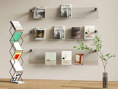 Modern Bookshelf 3d model