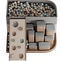 Kids Play Equipment With Ball Pit Slide And Wooden Blocks