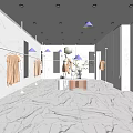 Modern Clothing Store 3d model