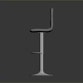 Modern Bar Stool Featuring Metal Frame Round Blue Base Gray Sleek Seat And Backrest