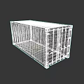 Green Metal Shipping Container Building With Secure Doors And Warning Labels