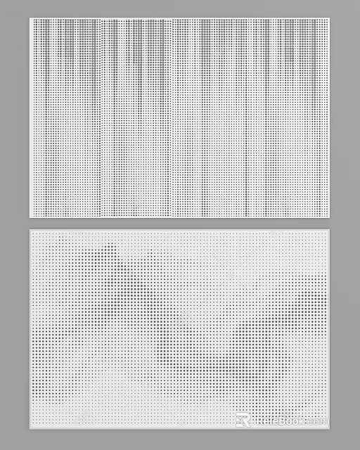 White Grid And Dot Pattern Abstract Texture For Graphic Design Background 3d model