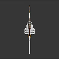 Futuristic Weapon Design Featuring Metallic Structure Gold Accents And Sleek Barrel Components