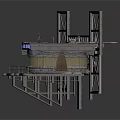 Large Industrial Filter Equipment With Metal Frame Circular Structure And Platform
