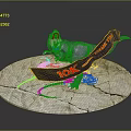 T Rex Dinosaur With Open Mouth On Cracked Base Featuring 10K Subscribers Special Banner