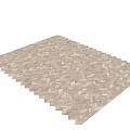 Geometric Decorative Wall Component With Light Beige Chevron Pattern And Textured Surface 3d model