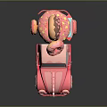 Pink Donut Mobile Vending Truck Commercial Equipment With Stacked Donuts On Top