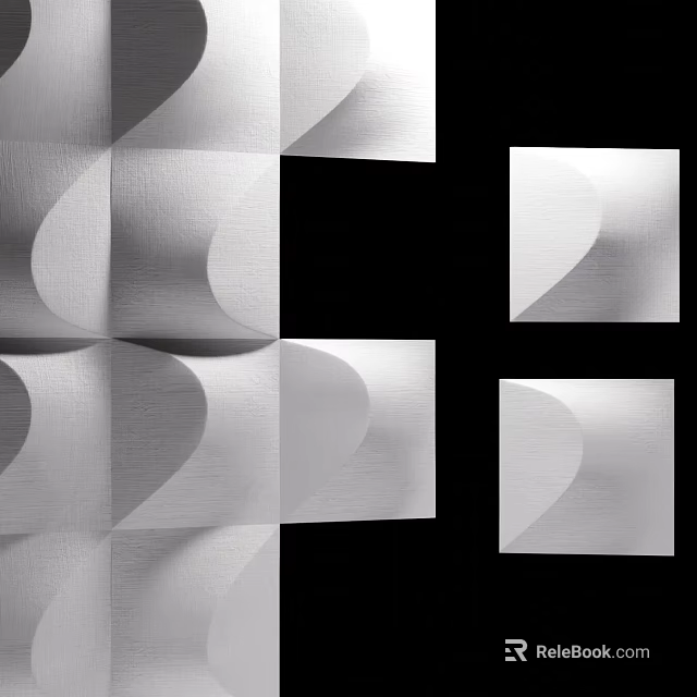 Modern Geometric Metal Wall Decor Design For Stylish Interior Home Wall 3d model 