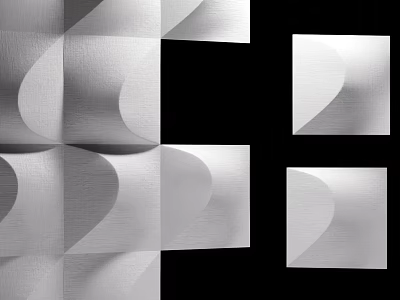 Modern Geometric Metal Wall Decor Design For Stylish Interior Home Wall 3d model