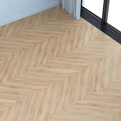 Herringbone Wood Flooring With Light Wood Tone And Natural Wood Grain Design 3d model