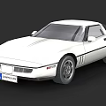 White Classic Sports Car With Sleek Body Black Trim And Silver Wheels