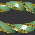 Colorful Woven Spiral Decorative Objects With Textured Patterns In Yellow Green White And Blue