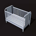 White Classic Railed Children's Bed With Sturdy Frame And Safe Design