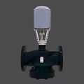 Industrial Control Valve Equipment With Electric Actuator And Flange Base
