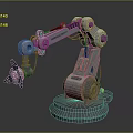 Advanced Robotic Mechanical Arm With Metal Joints And Structure Design 3d model