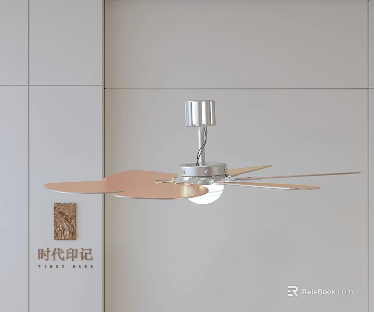 Modern Contemporary Ceiling Pendant Light With Metallic Rose Gold Silver Leaf Shaped Design 3d model 