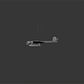Large Gray Twin Wing Multi Engine Aircraft Model With Detailed Design
