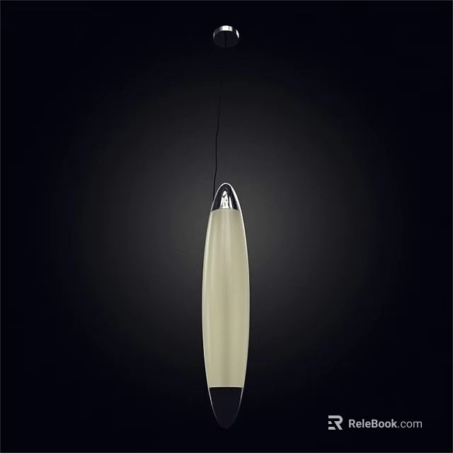 Modern White Cylindrical Chandelier Design With Sleek Metal Accent And Minimalist Style 3d model 