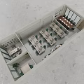 Birds Eye View Of Modern Office Interior With Multiple Tables And Chairs Arranged Neatly