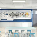Style Science Classroom Experimental Console Experimental Table 3d model
