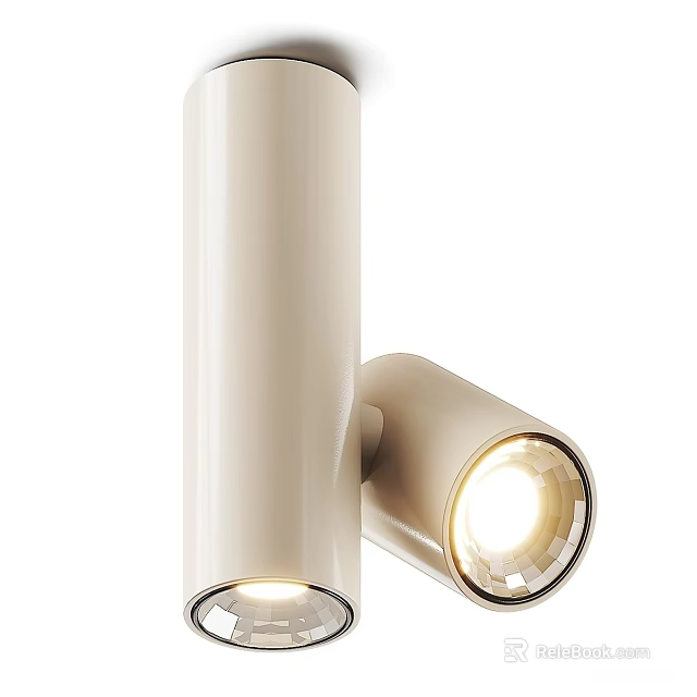 Modern White LED Downlights and Spotlights with Sleek Design for Home Interior Lighting 3d model 