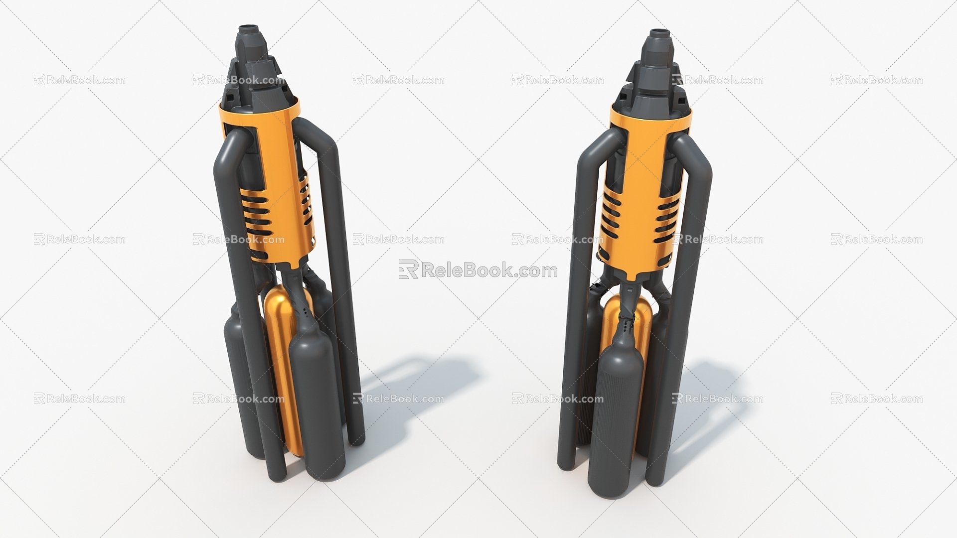 energy tank future machinery cypunk column body hard surface high tech industrial parts 3d model